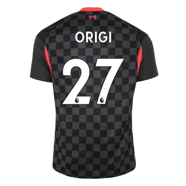 Camiseta Liverpool NO.27 Origi Tercera Equipación 2020-2021 Negro